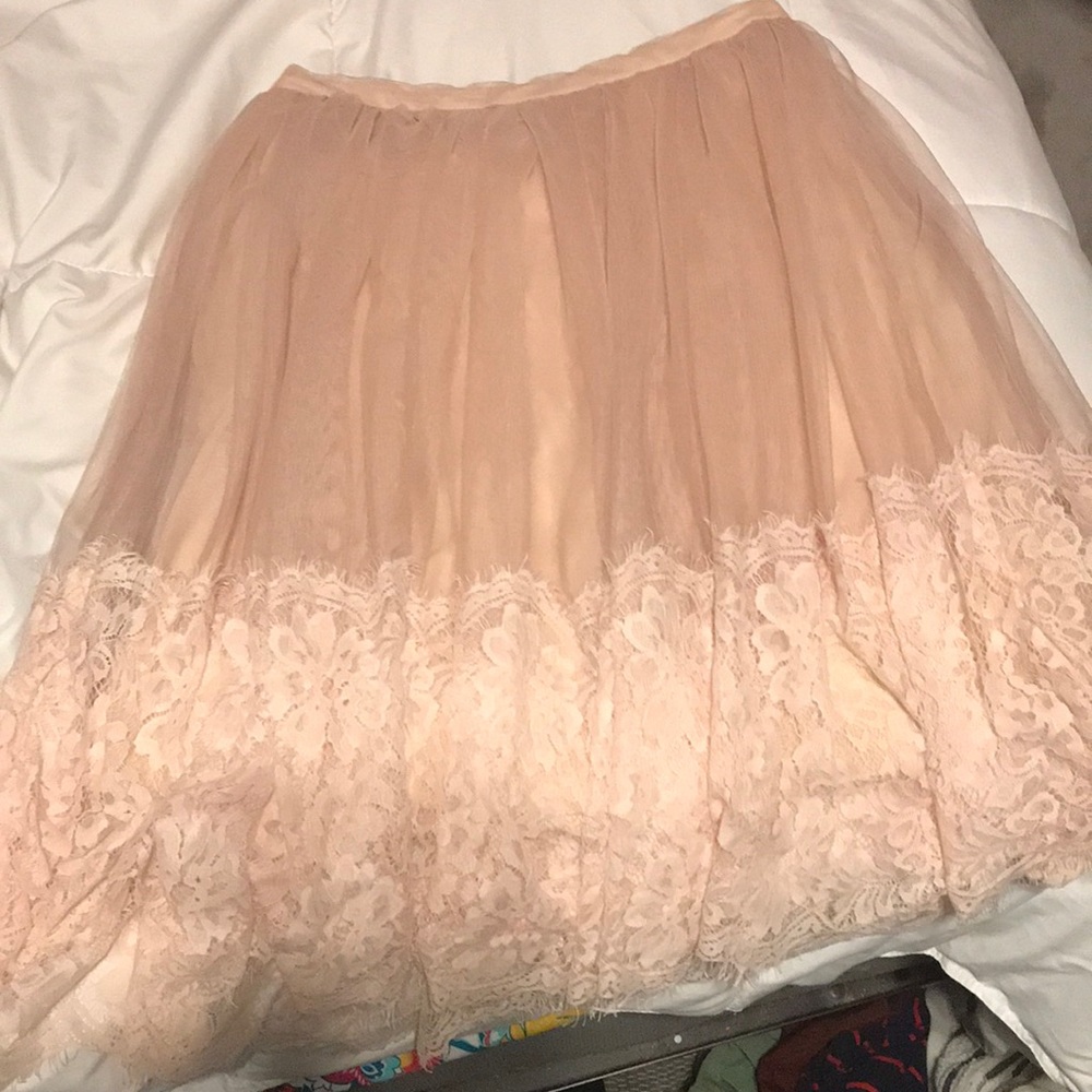 Pink lace skirt from Francesca’s